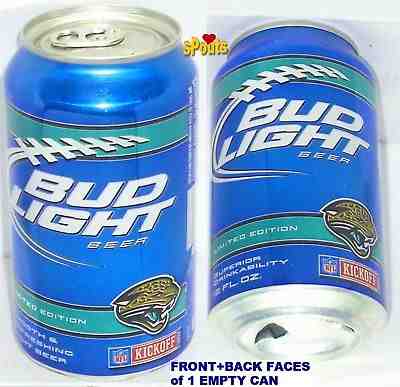 2011 JACKSONVILLE JAGUARS NFL KICKOFF BUD LIGHT BEER CAN FLORIDA FOOTBALL SPORTS