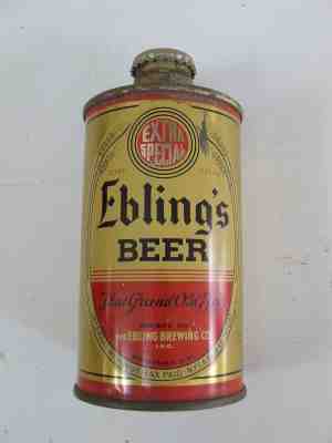 Ebling's Beer NYC   J spout cone PRE WWII - Nice can !  