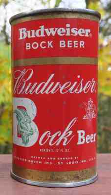 BUDWEISER BOCK BEER can ~ Tough & Super Desirable Can EMPTY