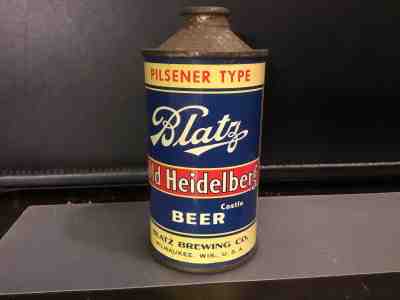Blatz Old Heidelberg Beer (153-17 or 20) cone top beer can by Blatz, Milwaukee, 