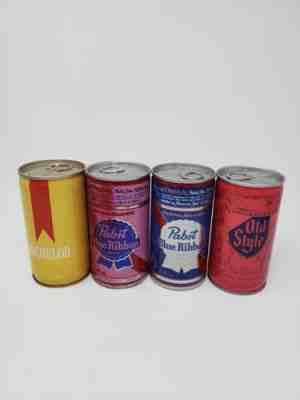 Pabst, Old Style, Michelob Tab Top Test beer cans.