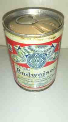 Unopened BUDWEISER Vintage  Empty Short 8 oz Pull Tab Metal Beer Can st Louis Mo