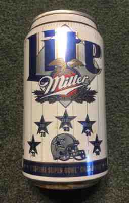 Miller Lite NFL Dallas Cowboys Lot 4 Beer Can Cooler Koozie Huggie NEW