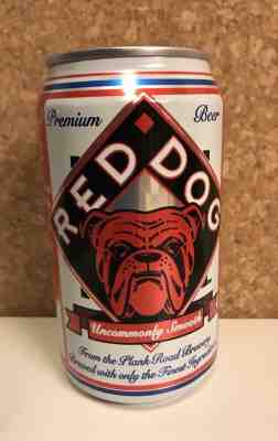 RED DOG Beer Can 12 oz. Pull Tab Intact Miller Plank Road Brewery