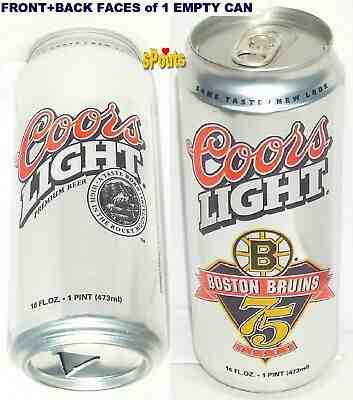 1999 BOSTON BRUINS 75 YEARS COORS LIGHT ICE HOCKEY NHL MA MAN CAVE PINT BEER CAN