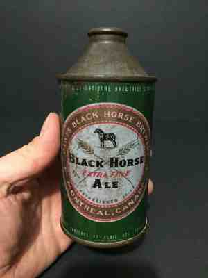 RARE CLEAN BLACK HORSE BEER CAN ALE BREW SIGN ADVERTISING MONTREAL CANADA QUEBEC