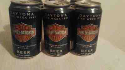 Empty 6 Pack Tab Intact Details about   Vintage 1993 Harley Davidson/ Daytona Beer Can 