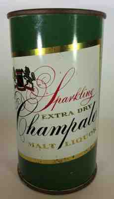 Sparkling Extra Dry Champale Malt Liquor 12 Ounce Flat Top Beer Can w/Vanity Lid