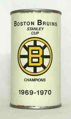 Black Label 12 oz. Bank Top Beer Can-1969-1970 Boston Bruins Stanely Cup Champs