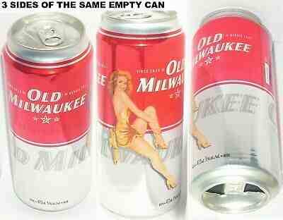 OLD MILWAUKEE SEXY STRAWBERRY BLONDE GIRL BEER CAN STROH CANADA GUELPH, ONTARIO