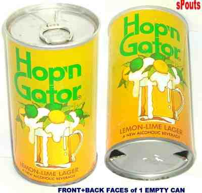 1960's HOP'N GATOR LEMON-LIME LAGER BEER CAN PITTSBURGH,PA COLORFUL PENNSYLVANIA