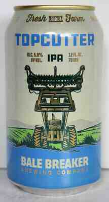 Top Cutter IPA Beer Can, Bale Breaker Brewing, Washington Craft Micro Brew