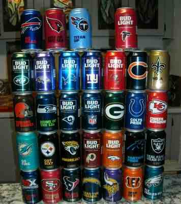 EMPTY BEARS BEER CAN 2017 NFL KICKOFF CHICAGO IL BUD LIGHT FOOTBALL SPORTS  CUB