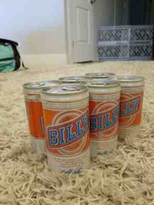 6 Pack Of Unopened Vintage Billy Carter Beer Cans Mint Condition. *Do Not Drink*