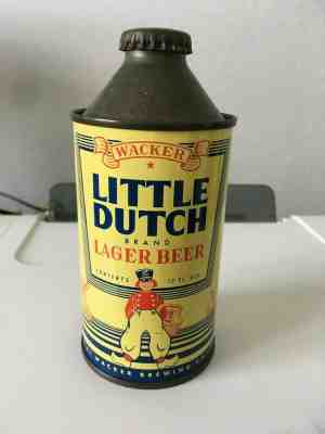Wacker Little Dutch Lager Cone Top Beer Can Lancaster, PA