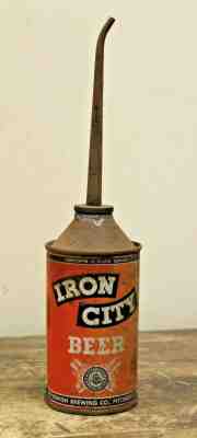 Vintage Iron City Beer 12 oz. Cone Top Beer Can Oil Can- Pittsburgh, PA BEER ART