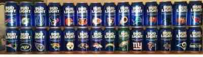 Bud Light 2018 NFL 28 Teams (able to get one more group) bottom empty Beer Cans