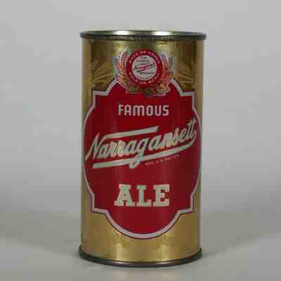 Narragansett Brewing Famous Ale Flat Top Beer Can Cranston Rhode Island -CLEAN-