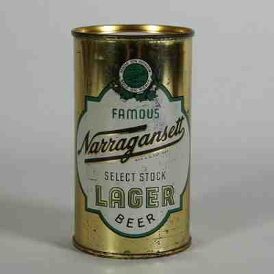 Narragansett Brewing Select Stock Lager Beer Can Cranston Rhode Island 101-26