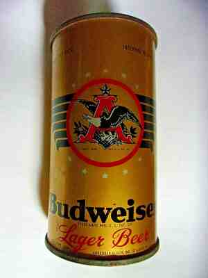 Steel Budweiser Beer  Can Dated 1936 Unopened Very Rare  