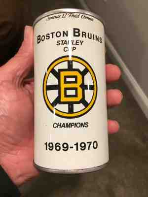 BOSTON BRUINS ‘69-‘70 STANLEY CUP CHAMPIONS BLACK LABEL 12oz SS BEER CAN