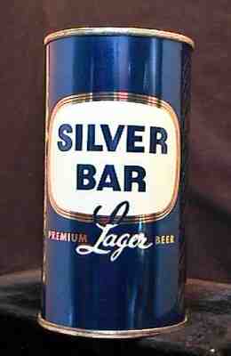 SILVER BAR PREMIUM LAGER BEER - MID 1950'S - 12OZ FLAT TOP SERIES/SET CAN - BLUE