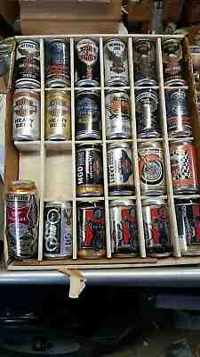 Harley Davidson Milwaukee Strugis Daytona FatBoy beer can collection bar display