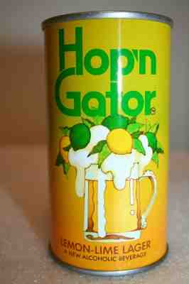 Hop'n Gator Lager 12 oz SS pull tab beer can from Pittsburgh, Pennsylvania