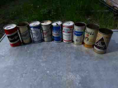 Vintage beer Cans Lot, Black Label, Miller Budweiser  Coors Busch Blatz Hamms 