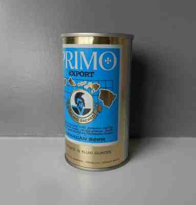 Rare 1975 Primo EXPORT Hawaiian Beer Can Unopened Empty Can Very Nice Condition