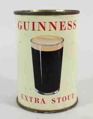 Vintage Guinness Extra Stout Flat Top Beer Can 3 7/8