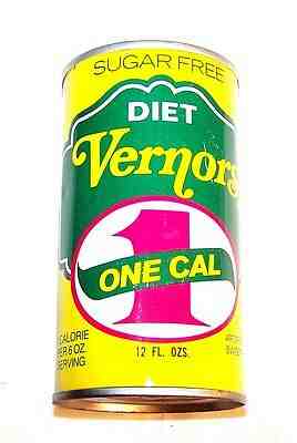 Diet Vernors Lemon Lime Soda Pop Tab Top Can A1+ Beer Pepsi Sign Flat Coke Ofr