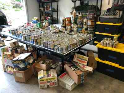 Large 400+ Old Beer Can Collection 1940s to 2000s, Cone, Flat Top, Pull Tab, etc