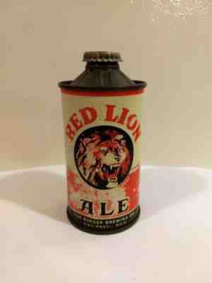 Red Lion Ale Flat Bottom Cone Top Beer Can - Extremely Rare!!!  Wow!