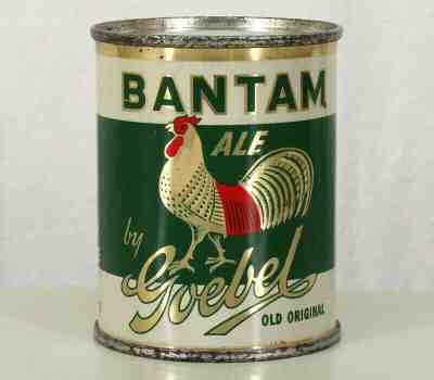 GOEBEL BANTAM ALE SUPER CLEAN 8 OUNCE FLAT TOP BEER CAN DETROIT MICHIGAN MICH OZ