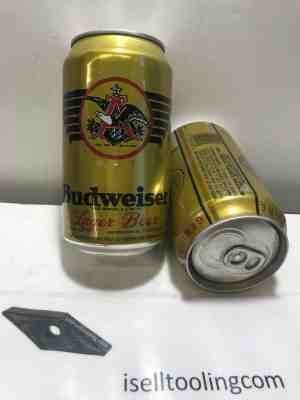 (2) BUDWEISER LAGER RETRO ALUMINUM STAY TAB BEER CANS - UNOPENED DRAINED CANS!!!