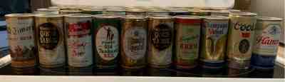 Vintage Pull Tab Beer Can Cans Hamm's Coors Pabst Old Timers 10 Mixed Batch