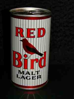EXTRAORDINARY RED BIRD MALT LAGER TAB TOP TEST BEER CAN PABST STUNNING CONDITION
