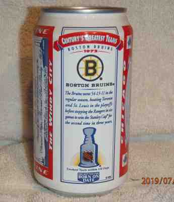 BOSTON BRUINS CENTURY'S GREATEST TEAMS BEER CAN NHL BUDWEISER CHICAGO 1999