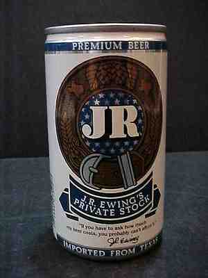 TV Show Dallas JR Ewing's Private Stock Beer Can Pearl Brewing Texas TX FREE S/H