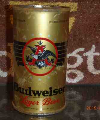 OLD SCHOOL 1948 BUDWEISER OI IRTP FLAT TOP BEER CAN ST LOUIS Mo ANHEUSER BUSCH