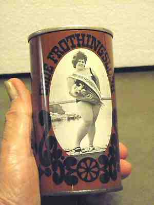 VINTAGE OLDE FROTHINGSLOSH PALE STALE ALE BEAUTY QUEEN BROWN STEEL BEER CAN