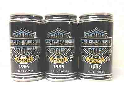 HARLEY-DAVIDSON 1985 DAYTONA BEACH BIKE WEEK 6 PACK 12 OZ. BEER CANS..