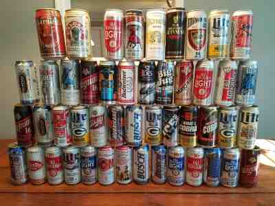 Beer Can Lot of 48 Busch Old Milwaukee Magnum King Cobra Schlitz Bud 16 oz 