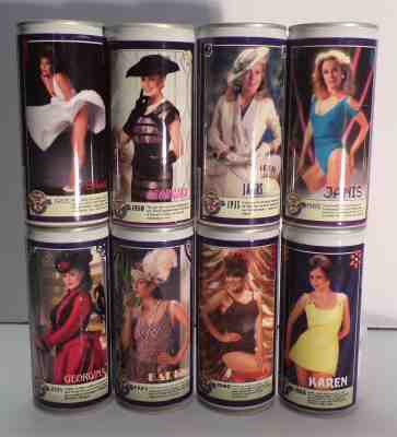 PRICE DROP! Set of 8 Tennents Historical Fashion Beer Cans from Scotland 