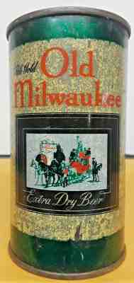 Old Milwaukee beer flat top beer can Extra Dry.  Schlitz Brewing Co. IRTP