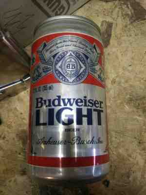  FLAT TOP BEER CAN Budweiser Light  can BUD LIGHT Vintage Rare Anheuser Bush