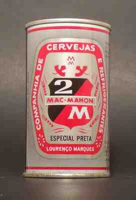 Nice! Gray Mac Mahon 2M Straight Steel Tab Top Beer Can from Mozambique