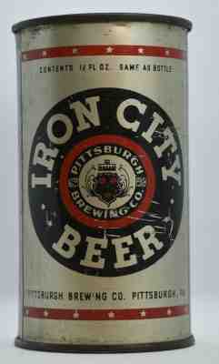 Iron City Flat Top Beer Can Pittsburgh Brewing Co. PA Opening Instructions OI