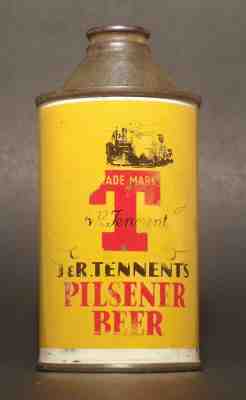 Extremely Rare Tennents Cone Top Beer Can - Glasgow, Scotland